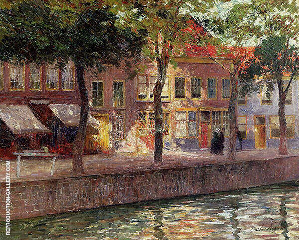 Canal in Zeeland 1896 by Emile Claus | Oil Painting Reproduction
