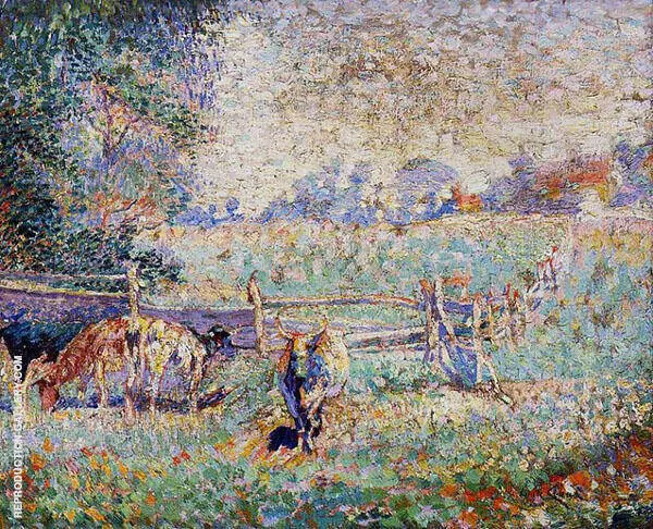 Cows in The Pasture By Emile Claus
