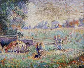 Cows in The Pasture By Emile Claus