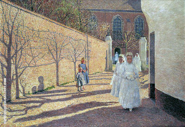 First Communion 1893 by Emile Claus | Oil Painting Reproduction