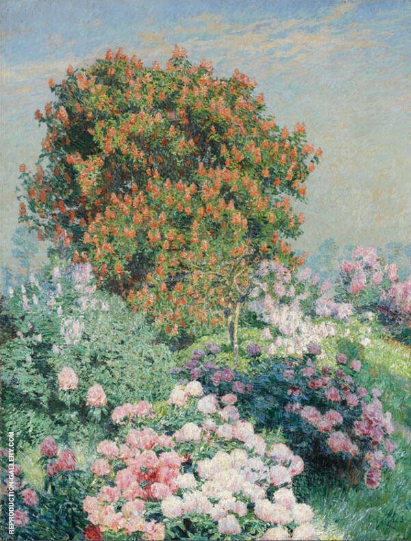 Flower Garden by Emile Claus | Oil Painting Reproduction