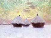 Haystacks in The Snow By Emile Claus