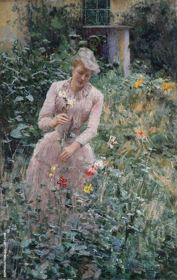 In The Garden by Emile Claus | Oil Painting Reproduction