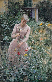 In The Garden By Emile Claus