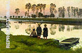 Le Bateau Qui Passe by Emile Claus | Oil Painting Reproduction