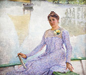 Portrait of The Artist Anna de Weert 1899 By Emile Claus