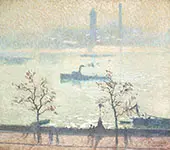 View of The Thames from The Embankment 1919 By Emile Claus