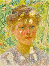 Young Girl with Blond Hair By Emile Claus