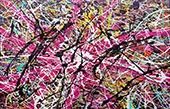 Inspired by, Magenta Landscape By Jackson Pollock (Inspired By)