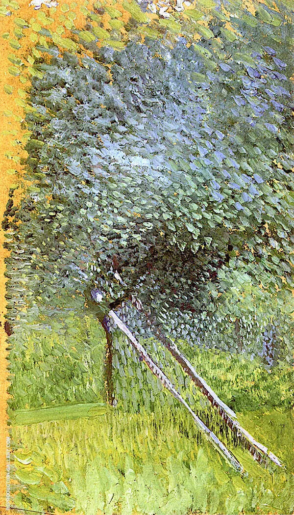 Fruit Tree with Wooden Supports By Richard Gerstl