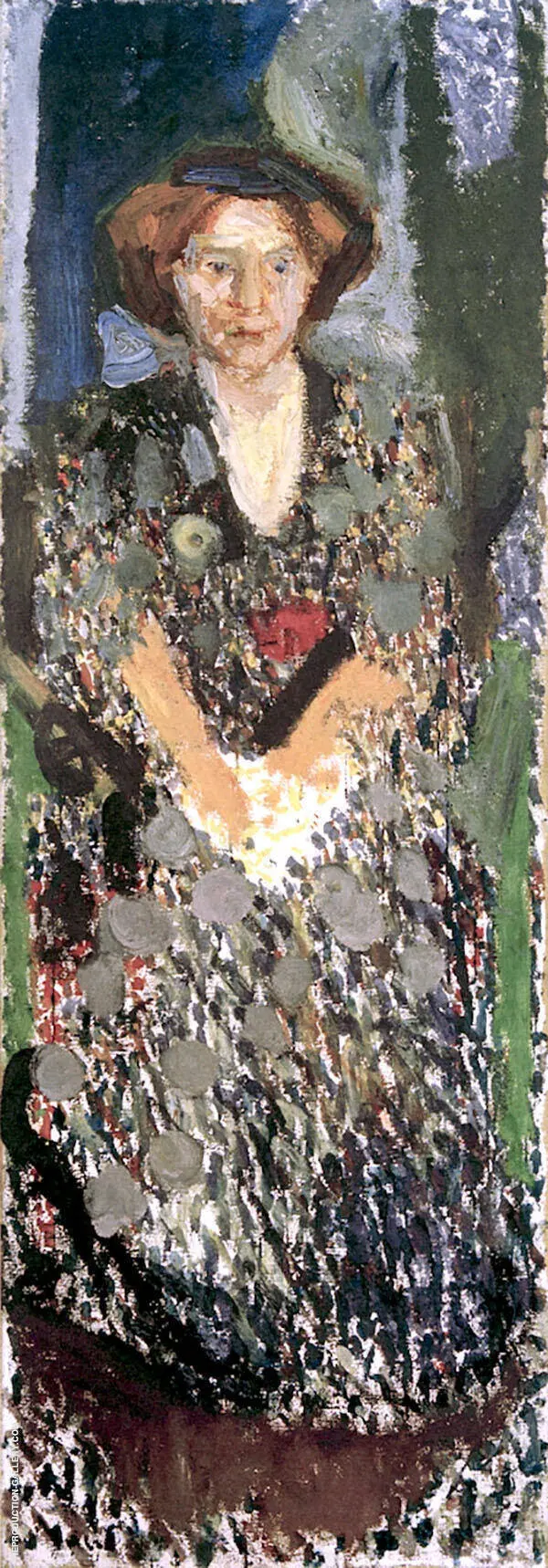 Portrait of Mathilde Schonberg in The Studio By Richard Gerstl