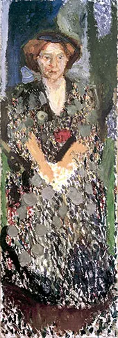 Portrait of Mathilde Schonberg in The Studio By Richard Gerstl