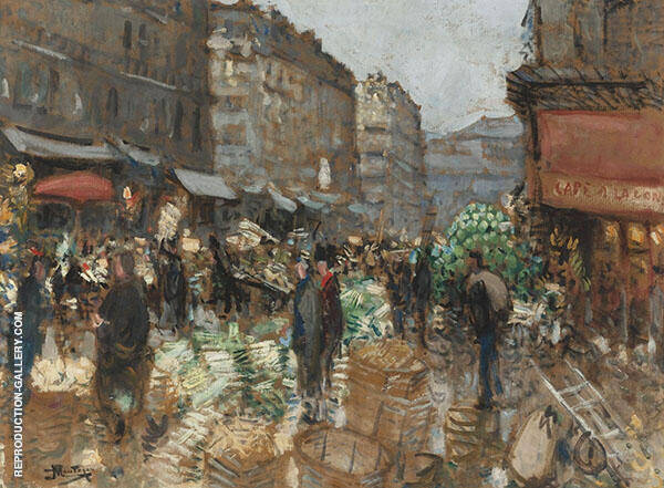 At The Market by Pierre Eugene Montezin | Oil Painting Reproduction