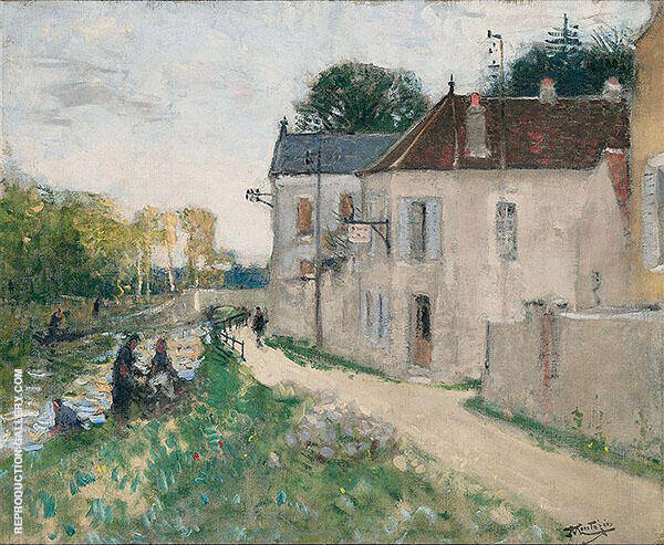 Banks of The Lyonne at Changis | Oil Painting Reproduction