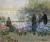 Le Quai Aux Fleurs By Pierre Eugene Montezin