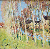 Poplar Trees near a Stream By Pierre Eugene Montezin