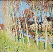 Poplar Trees near a Stream By Pierre Eugene Montezin