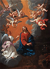 Christ in The Garden of Gethsemane Surrounded by Angels Carrying Symbols of The Passion By Guido Reni