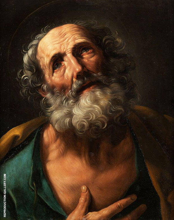 The Repentant Saint Peter by Guido Reni | Oil Painting Reproduction