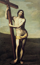 Jesus Christ with The Cross 1621 By Guido Reni