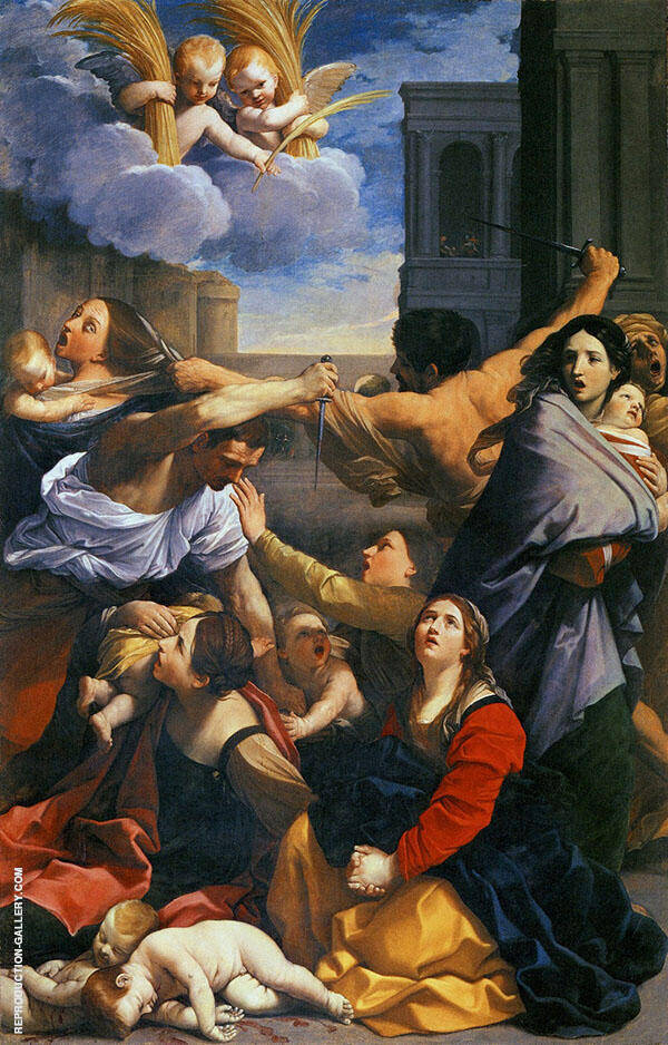 Massacre of The Innocents 1611 by Guido Reni | Oil Painting Reproduction