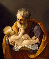 Saint Joseph and The Christ Child 1640 By Guido Reni