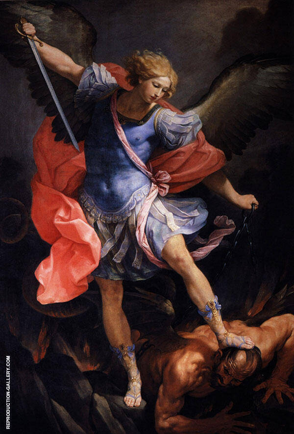 Saint Michael Defeats Satan by Guido Reni | Oil Painting Reproduction
