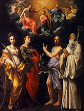 The Coronation of The Virgin with Four Saints By Guido Reni