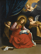 The Virgin Sewing By Guido Reni