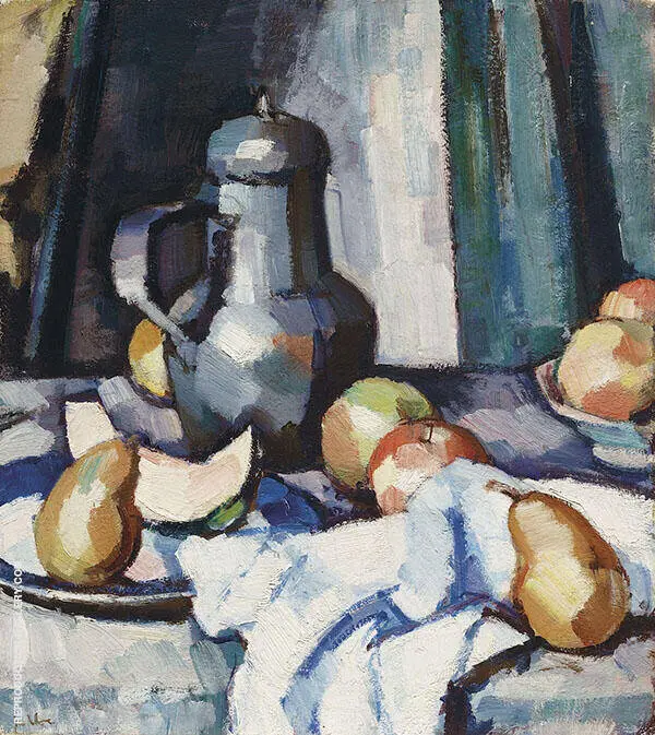 Apples and Pewter Pot 1920 By Samuel John Peploe