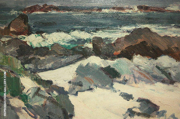 A Rocky Shore Lona by Samuel John Peploe | Oil Painting Reproduction