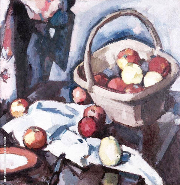 Basket and Apples by Samuel John Peploe | Oil Painting Reproduction