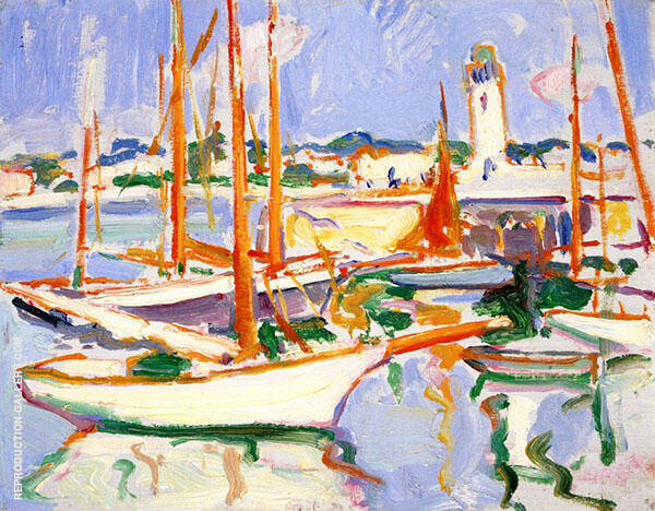 Boats at Royan 1910 by Samuel John Peploe | Oil Painting Reproduction