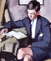 Boy Reading 1920 By Samuel John Peploe