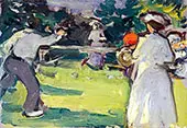 Game of Tennis Luxembourg Gardens c1906 By Samuel John Peploe
