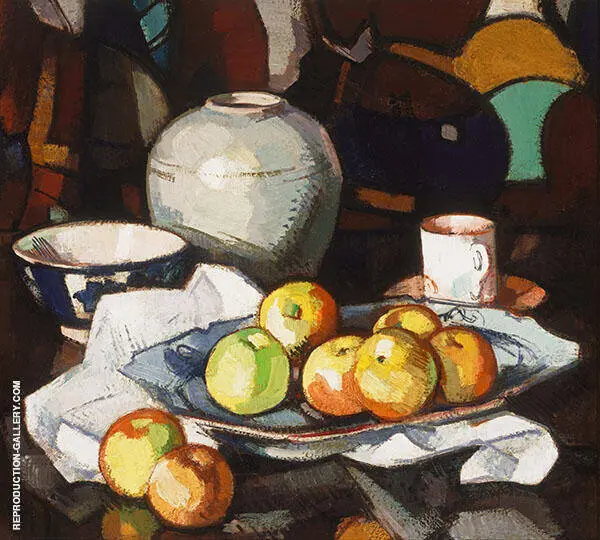Still Life Apples and Jar c1912 By Samuel John Peploe