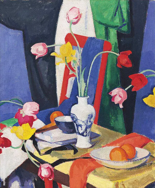 Still Life with Tulips By Samuel John Peploe