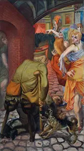 Metropolis Die Grosstadt 1928 Left Panel By Otto Dix