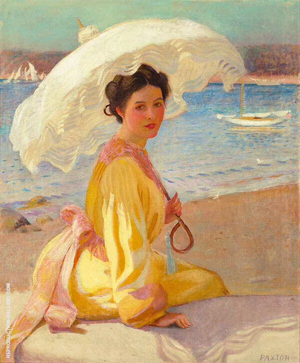 Girl with The Sea Beyond By William Paxton