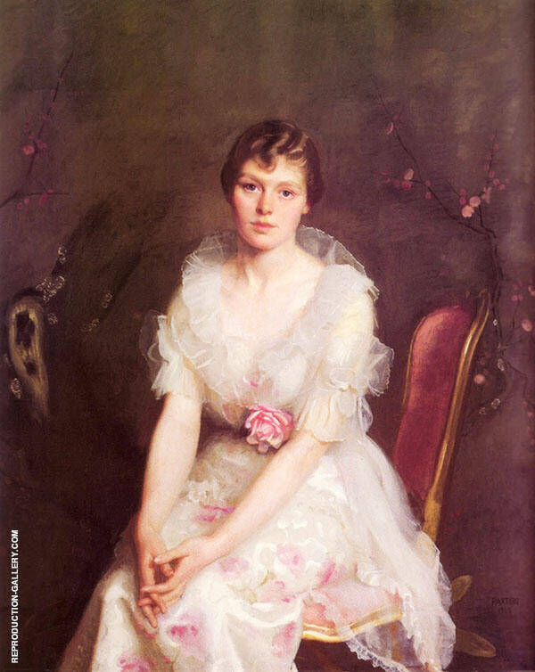 Portrait of Louise Converse by William Paxton | Oil Painting Reproduction