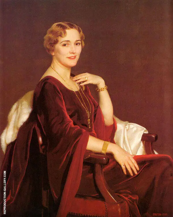 Portrait of Mrs Charles Frederic Toppan By William Paxton