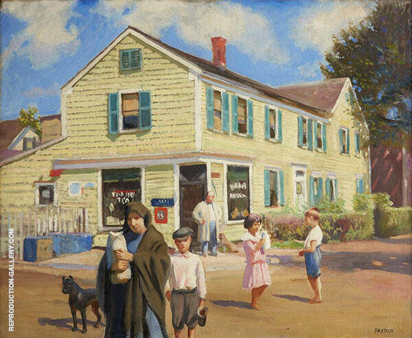 Provincetown Street The Corner Grocery | Oil Painting Reproduction