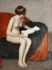 Seated Nude with Sculpture By William Paxton
