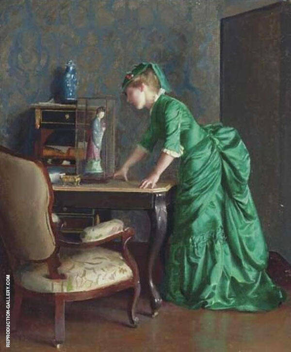 The Green Dress by William Paxton | Oil Painting Reproduction