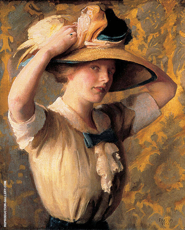 The Shade Hat by William M Paxton | Oil Painting Reproduction