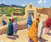 After The Chapel Hour By Walter Ufer