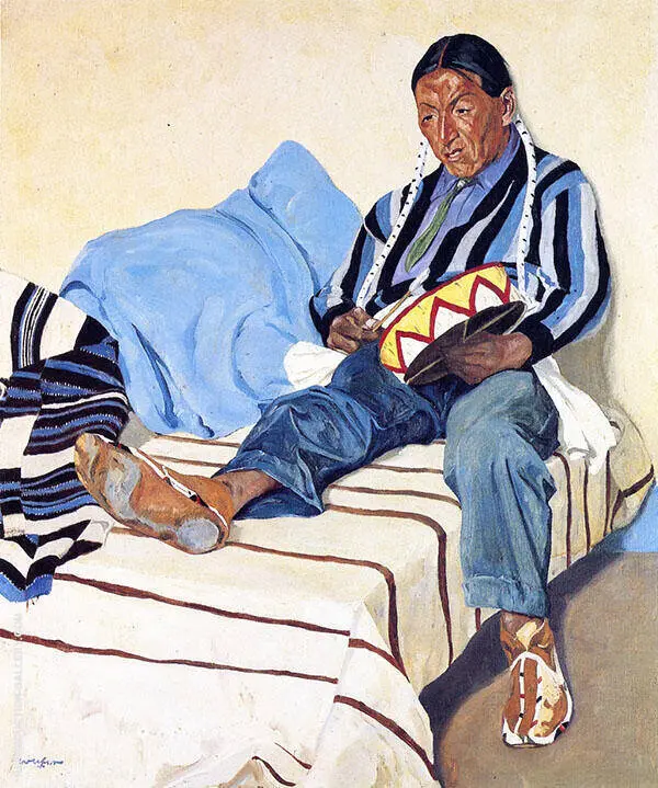 A Singing Indian By Walter Ufer