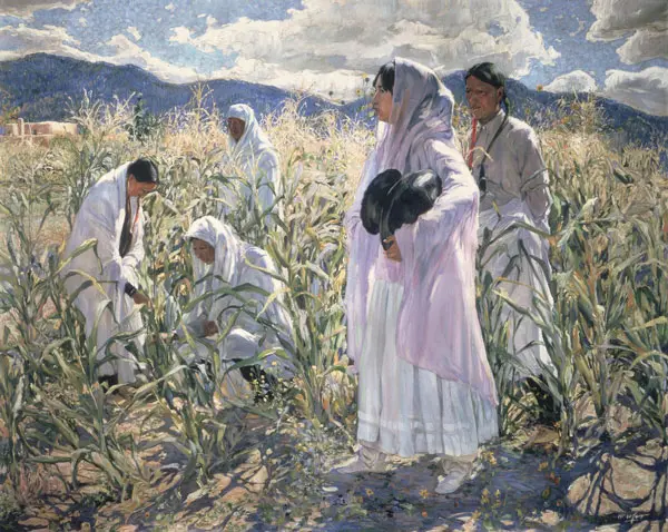 Indian Corn By Walter Ufer