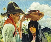 Jim and His Daughter 1923 By Walter Ufer