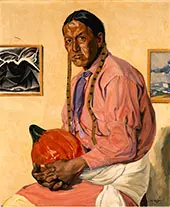 Man with a Pumpkin By Walter Ufer